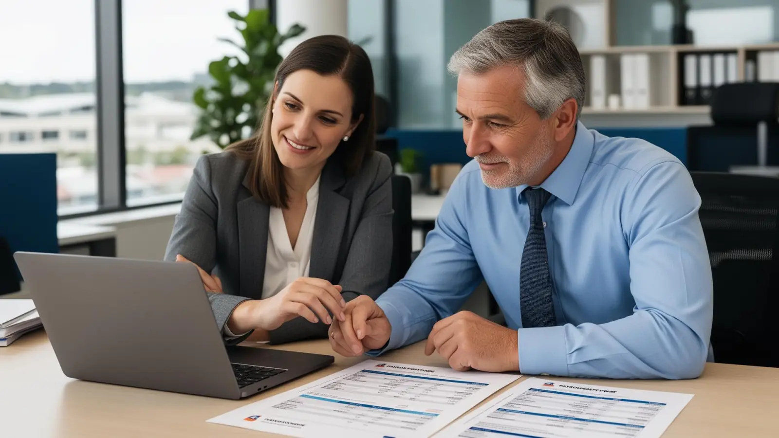 Australian HR and payroll managers comparing connected HR management and payroll software