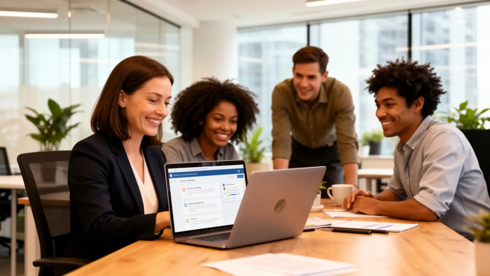 Australian HR manager onboarding a new hire using an all-in-one HR platform