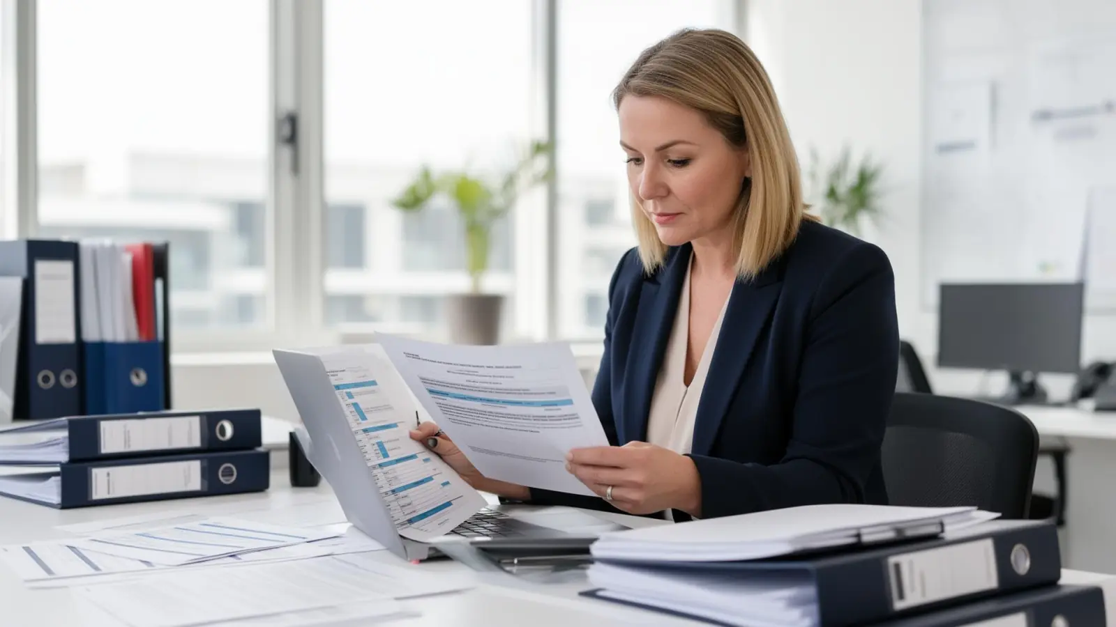 Australian HR manager reviewing employee records for Fair Work compliance and audit readiness